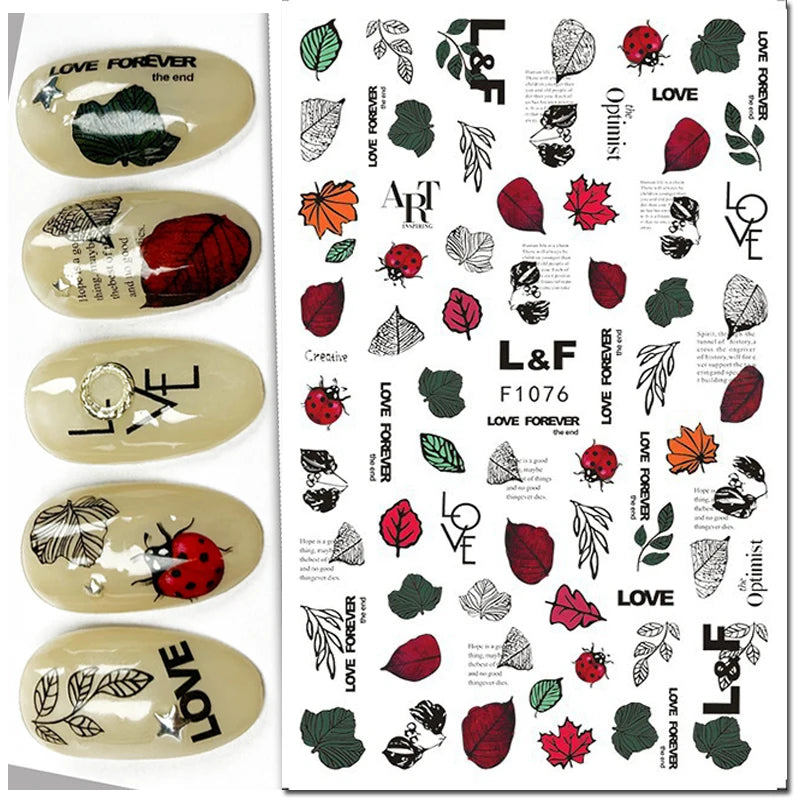 3D Floral & Butterfly Nail Art Stickers