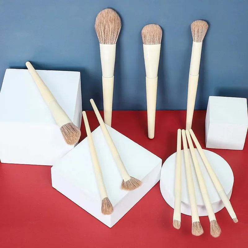 10PCS Makeup Brush Set – Foundation, Blush, Eyeshadow, Eyebrow, Contour & Lip Beauty Tools