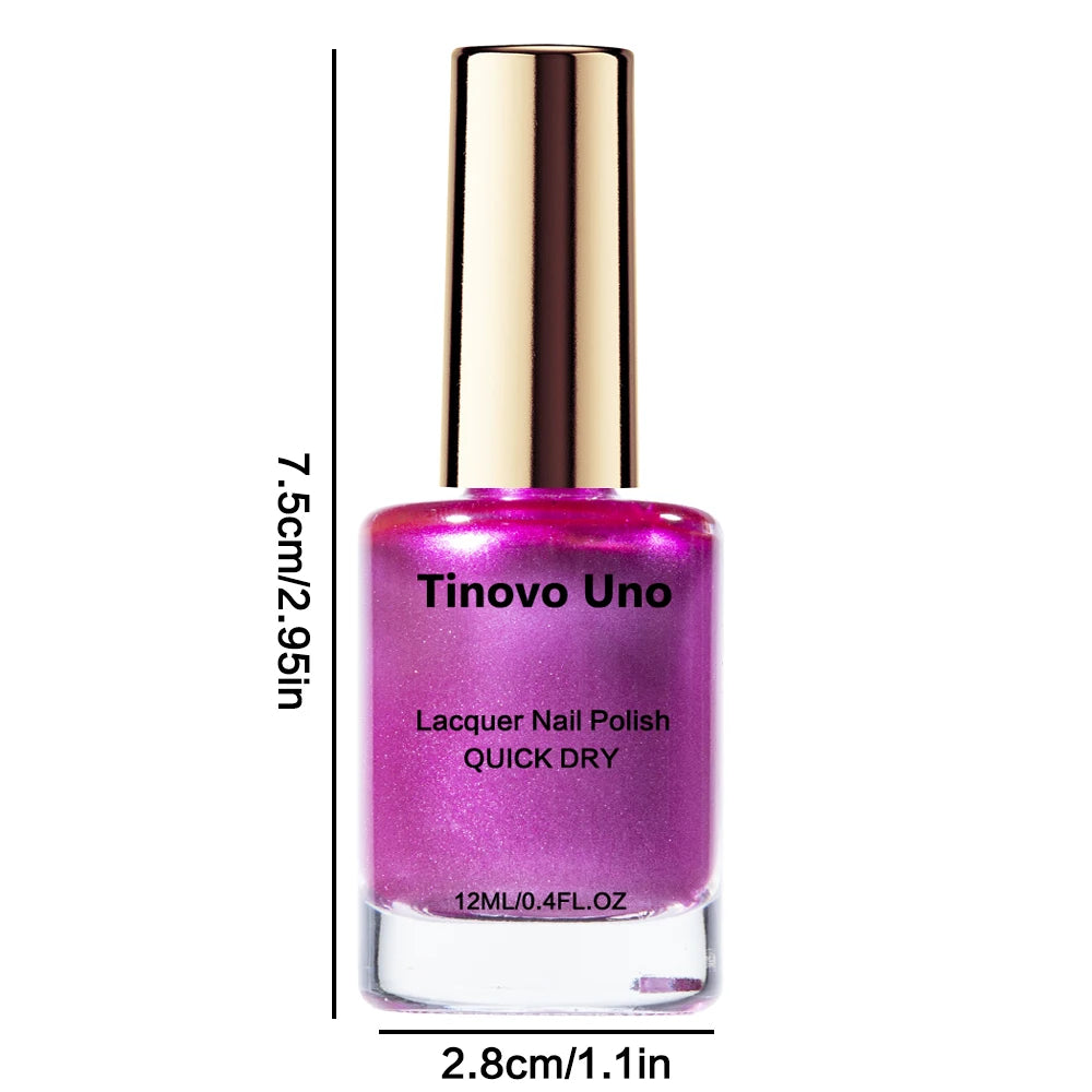 Mirror Effect Metallic Nail Polish – Rose Purple Red Chrome