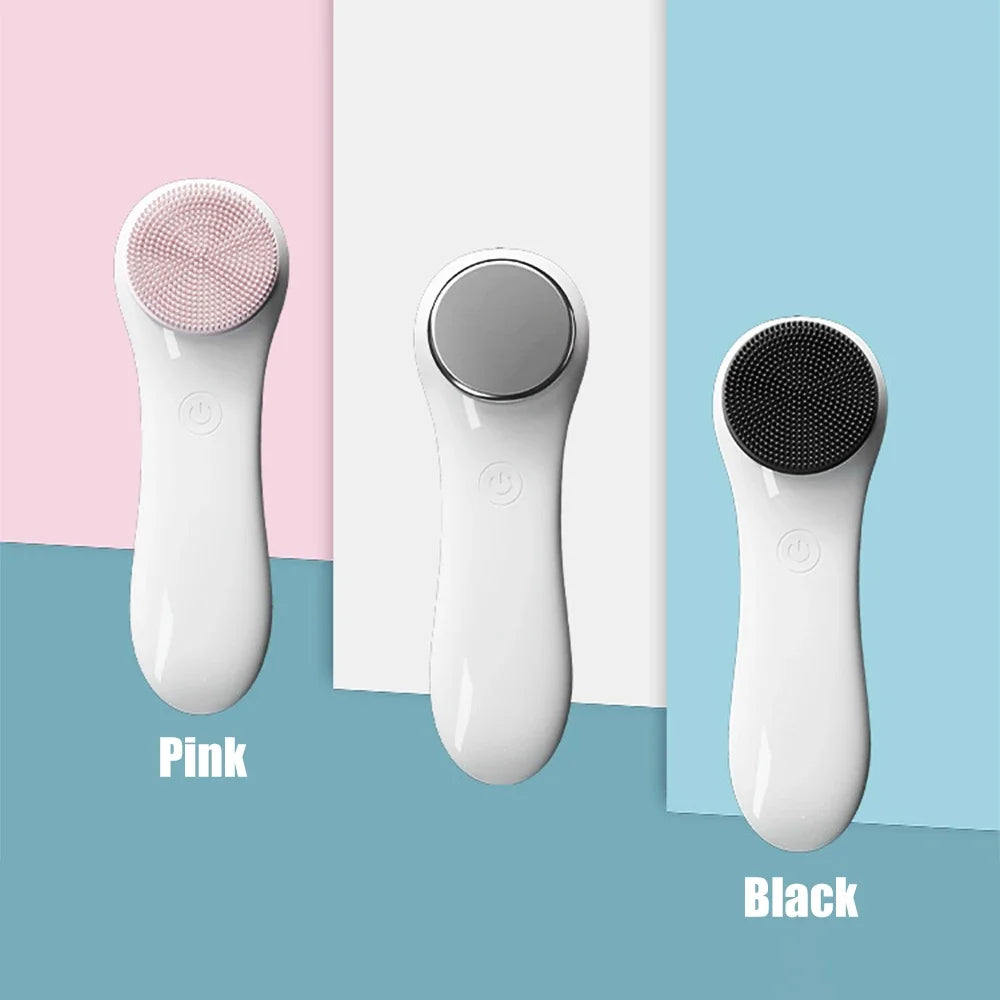 Waterproof Electric Facial Cleansing Brush – Silicone Face Scrubber for Deep Pore & Blackhead Cleaning