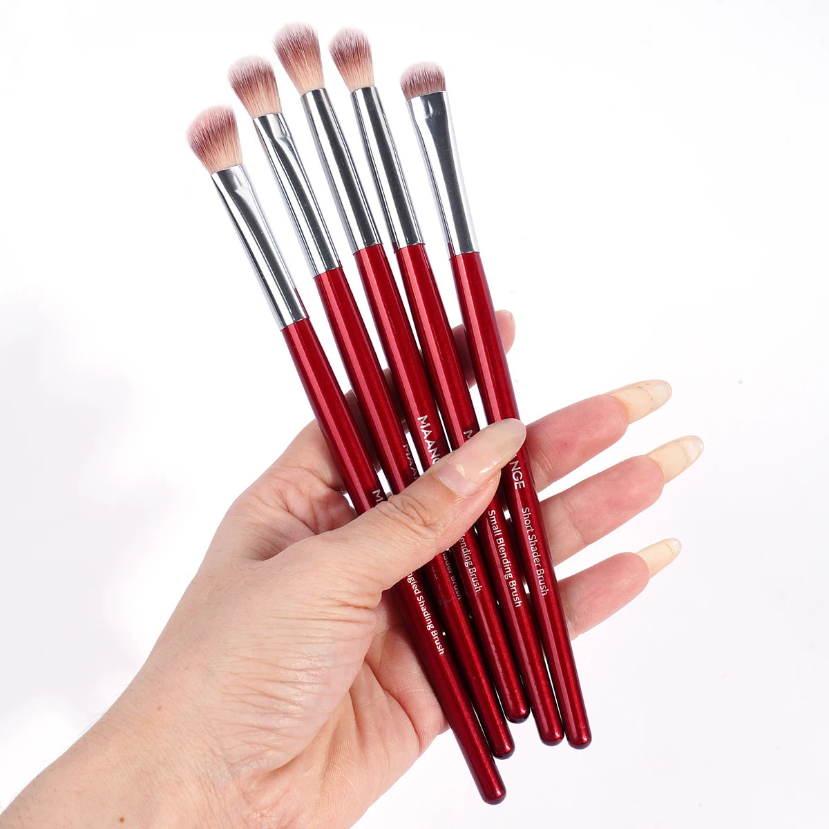 MAANGE 5-Piece Luxury Eyeshadow Brush Set – Soft Bristles & Portable Beauty Tools