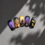 3D Halloween Nail Stickers – Laser Ghost, Spider & Pumpkin Decals