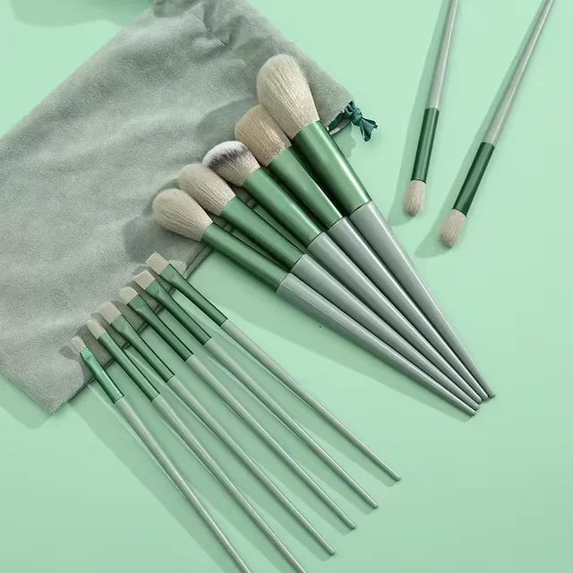 13PCS Colorful Makeup Brush Set – Foundation, Eyeshadow, Blush & Beauty Brushes for Women