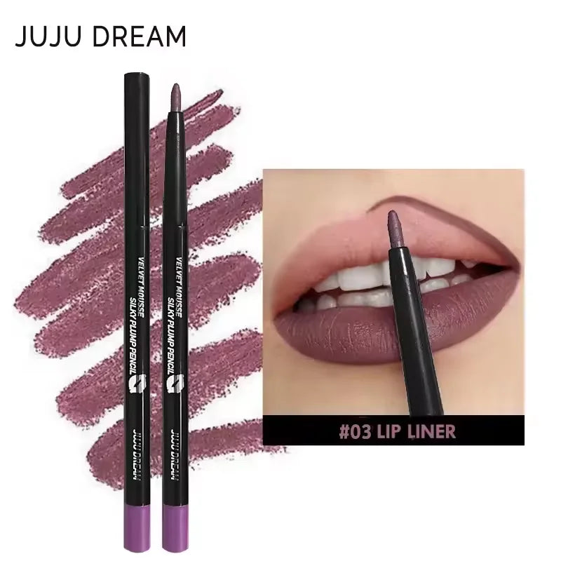 Waterproof Matte Lip Liner Pencil – 5 Long-Lasting Colors, Smudge-Proof, Unisex