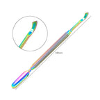 1pc Stainless Steel Dead Skin Remover – Double-Ended Cuticle Pusher & Nail Art Cleaner Tool