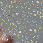 Cute Cartoon Nail Stickers – Self-Adhesive Nail Art Decals