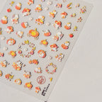 Autumn Maple & Ginkgo 5D Nail Art Stickers – Pumpkins, Ladybugs & Mushrooms