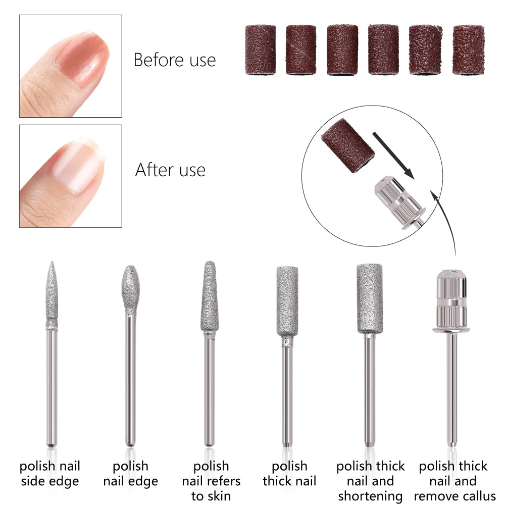 Electric Nail Drill Machine – Professional Manicure Milling Cutter & Nail Art Drill Pen for Salon Use