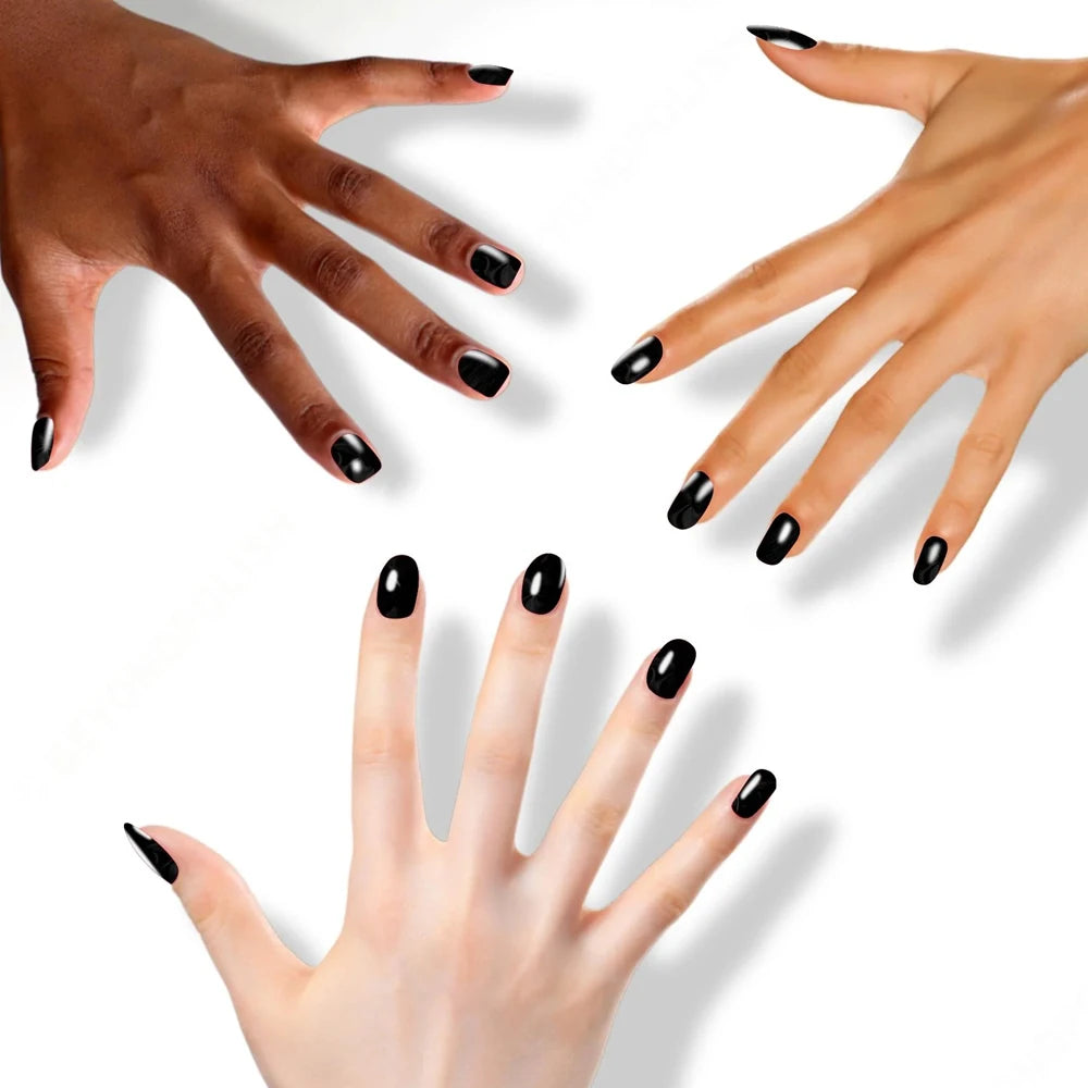 Black Nail Lacquer – Quick Dry, Long-Lasting Shine, 12ml