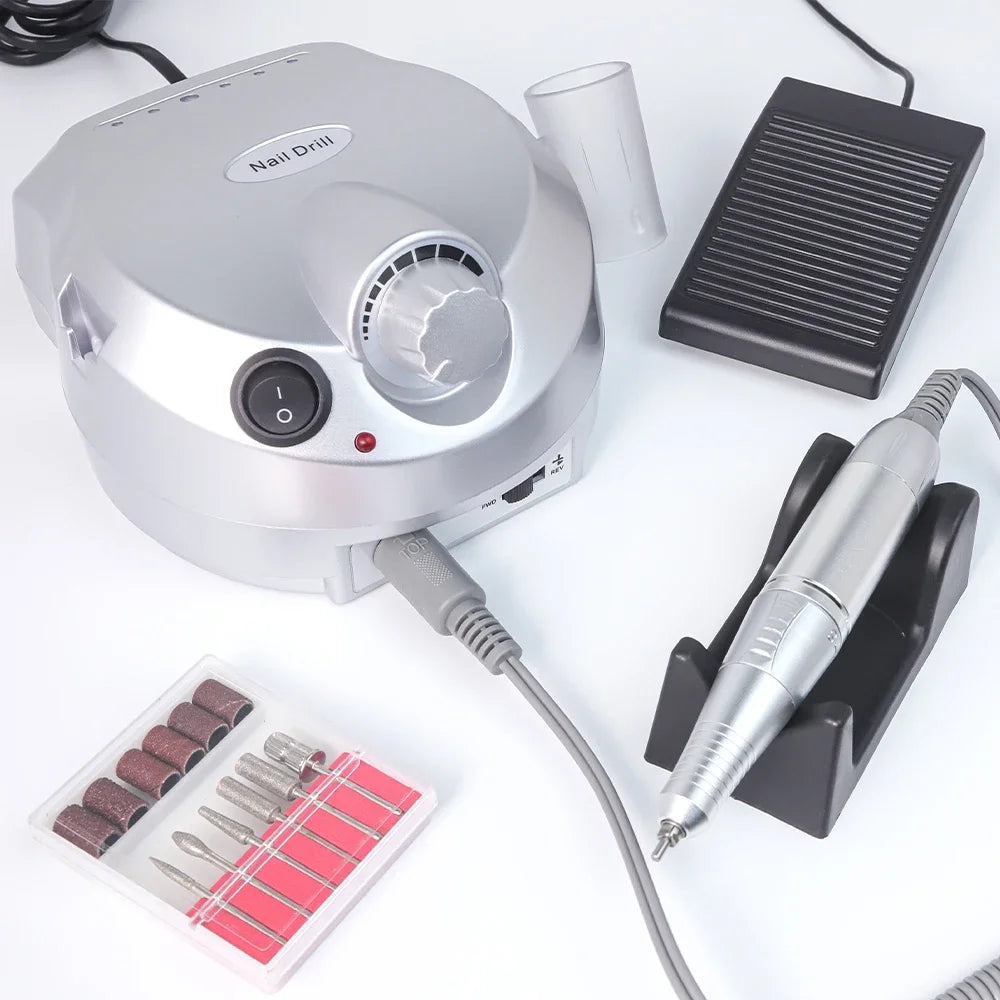 35000 RPM Professional Electric Nail Drill Kit – Portable Manicure & Pedicure Machine with Drill Bits & Nail Files
