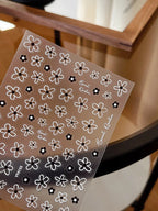 5D Floral Nail Art Stickers – Five-Petal 3D Manicure Decals