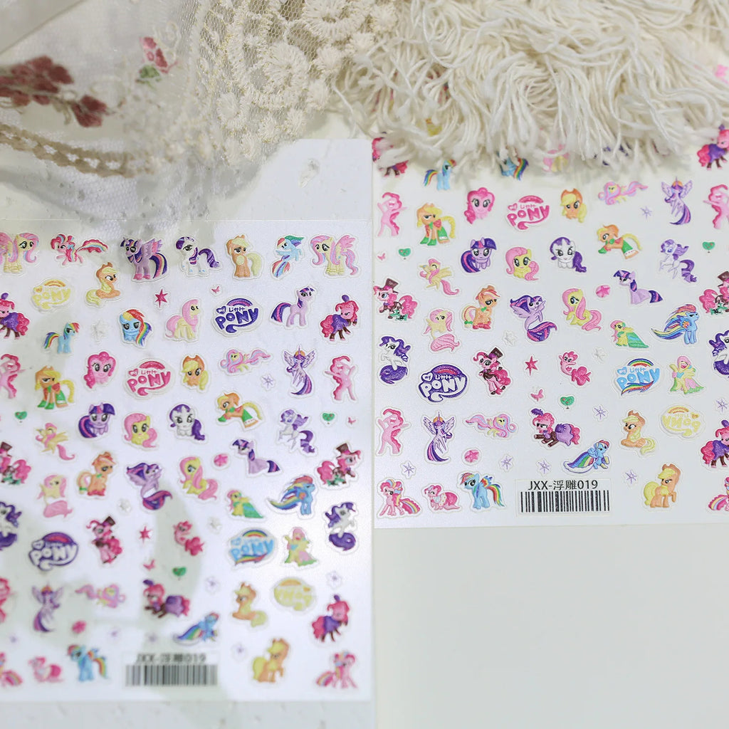 My Little Pony Nail Stickers – Anime Unicorn DIY Nail Decals