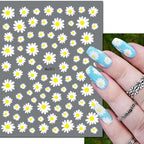 3D Y2K Hibiscus Floral Nail Stickers