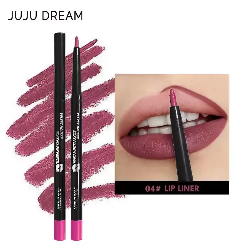 Waterproof Matte Lip Liner Pencil – 5 Long-Lasting Colors, Smudge-Proof, Unisex