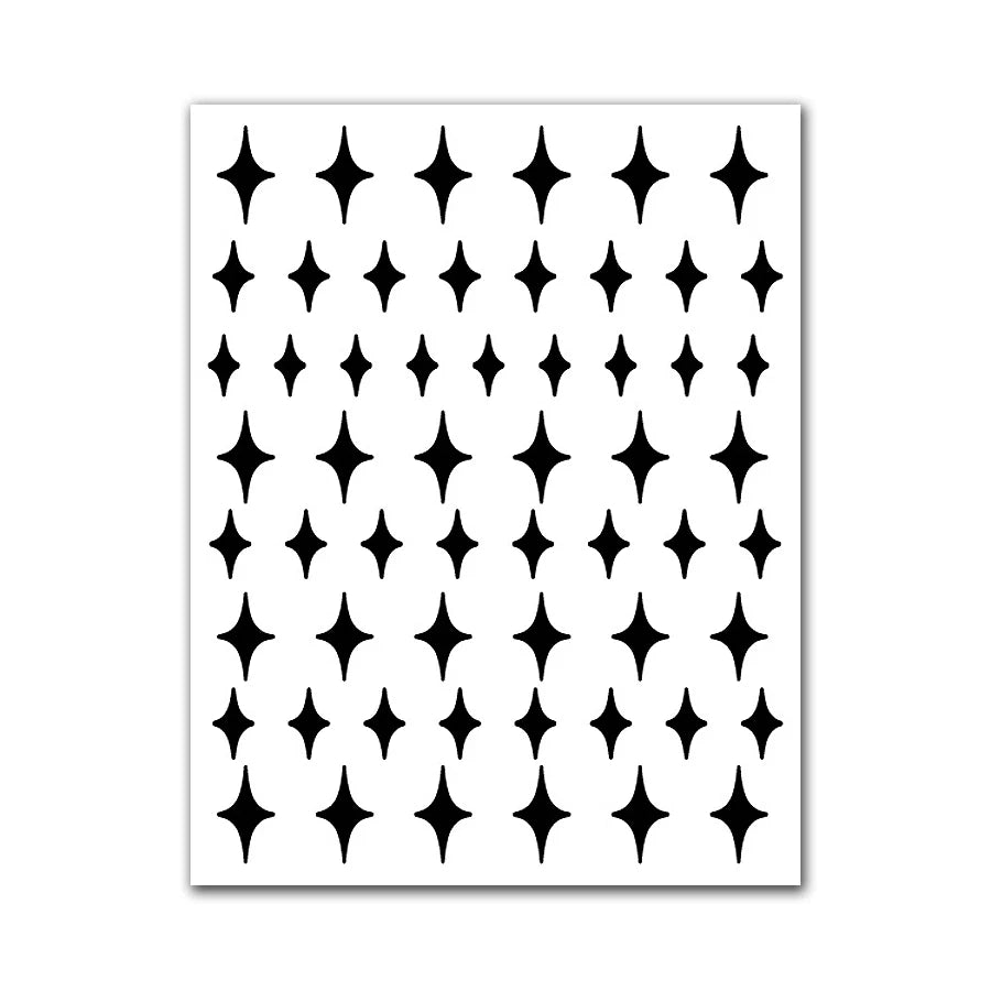 Creative Cute Hollow Nail Stickers Set - Airbrush Stencils Spray Templates for Nail Art - Heart Butterfly Bear Designs
