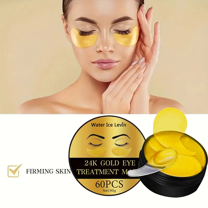 24K Gold Collagen Eye Mask – Anti-Dark Circles, Eye Bags, Anti-Wrinkle Moisturizing Eye Patches Skin Care