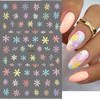 3D Floral & Butterfly Nail Art Stickers Decals