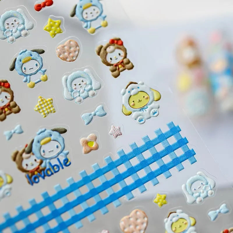 5D Little Twin Stars Nail Stickers – Sanrio Anime Decals