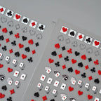 5D Poker Nail Stickers – Embossed Playing Card Design Decals