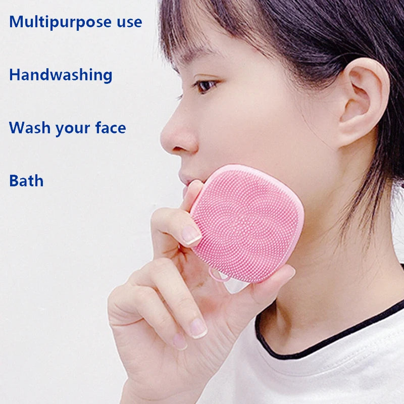 Silicone Face Cleansing Brush Pad – Exfoliating Blackhead Remover & Deep Facial Cleaner, Baby Bath Massager Tool