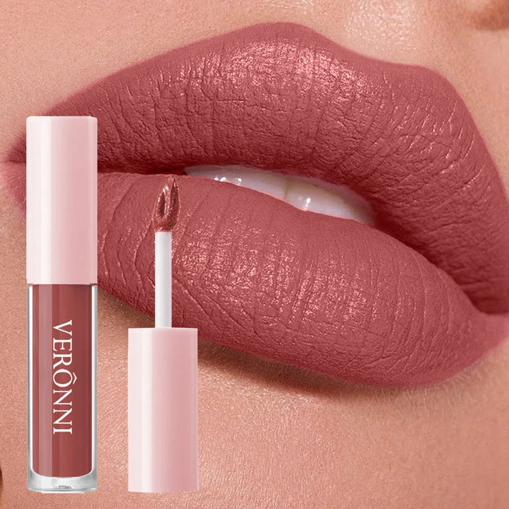 12-Color Mini Matte Liquid Lipstick – Vegan, Long-Lasting & Non-Drying
