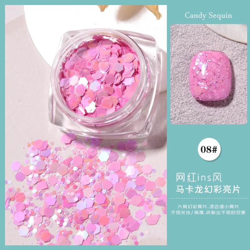 Gold Nail Mirror Glitter Powder – 50 Colors Metallic Chrome Dust Pigment for Gel Polish & Mirror Effect Manicure