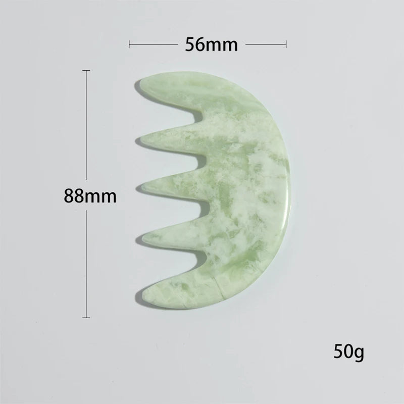 Natural Jade Comb Gua Sha Scraping Massage Tool