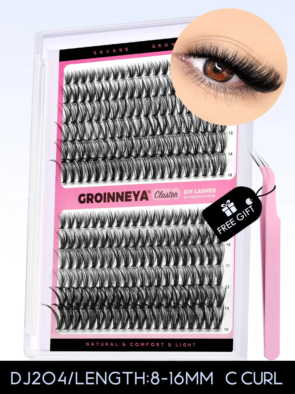 Fluffy Volume Faux Mink Eyelash Extension Kit – Mixed Tray