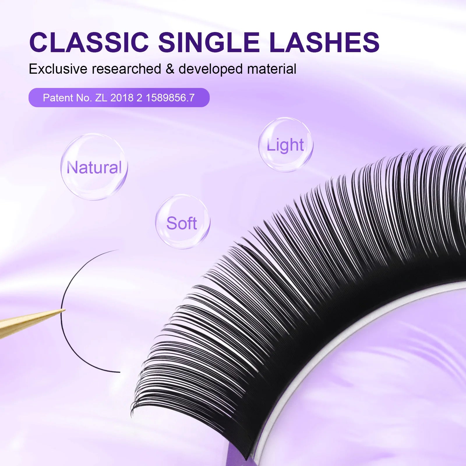 NAGARAKU Premium Individual Eyelashes – Black Matte, Natural & Soft