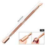 1/3pcs Double-Ended Stainless Steel Cuticle Pusher Set – Dead Skin Remover & Cuticle Scissors, 4pcs Rose Gold Manicure Tools