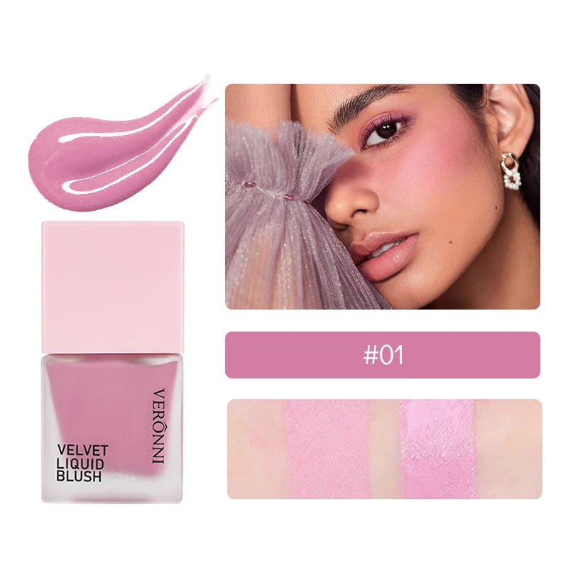 4-Color Liquid Blush – Long-Lasting, Blend able Vegan Cheek Tint