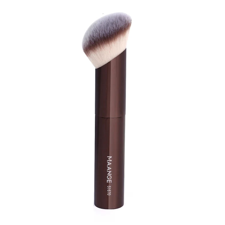 Double-Head Makeup Brush – Soft Fiber Brush for Foundation, Powder, Concealer, Blush & Bronzer Application