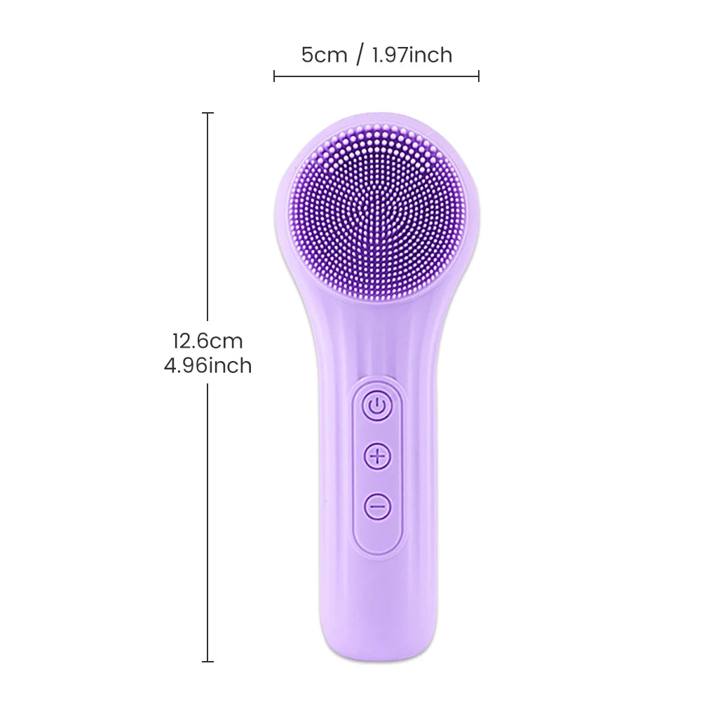 Ultrasonic Silicone Facial Cleansing Brush – Deep Pore & Blackhead Massager