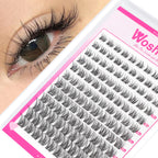 WOSHEER Natural Cluster Lashes – Volume Mixed Eyelash Extensions