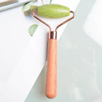 Xiuyan Jade Facial Massage Roller – Wooden Handle Barbed Stick
