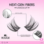 WOSHEER Natural Cluster Lashes – Volume Mixed Eyelash Extensions