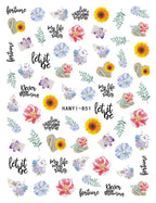 3D Floral & Butterfly Nail Art Stickers