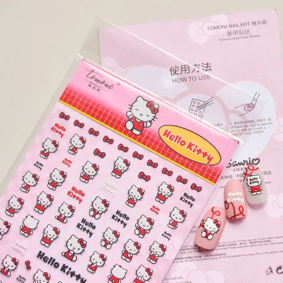 5D Anime Nail Stickers – Hello Kitty, Kuromi & Cinnamoroll