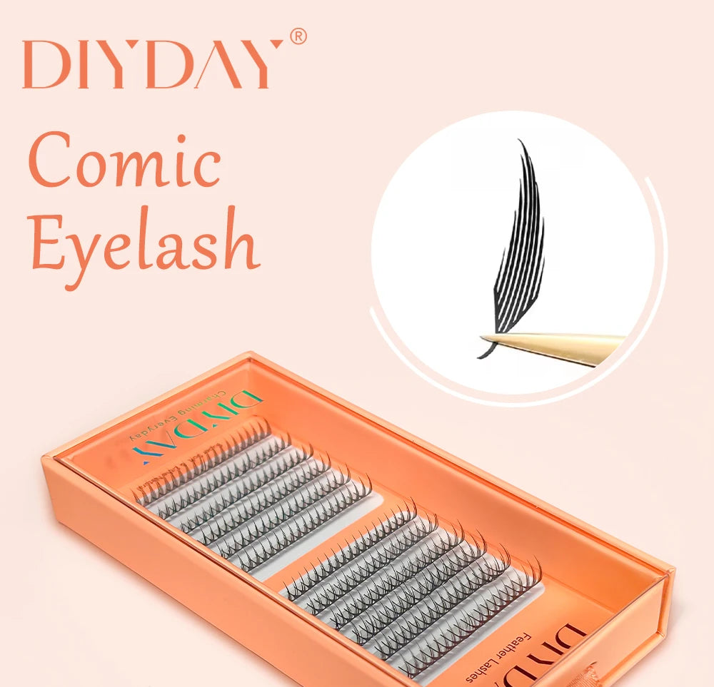 Anime Spire Individual Cashmere Eyelashes – Natural, Soft, Feathered Manga Lashes