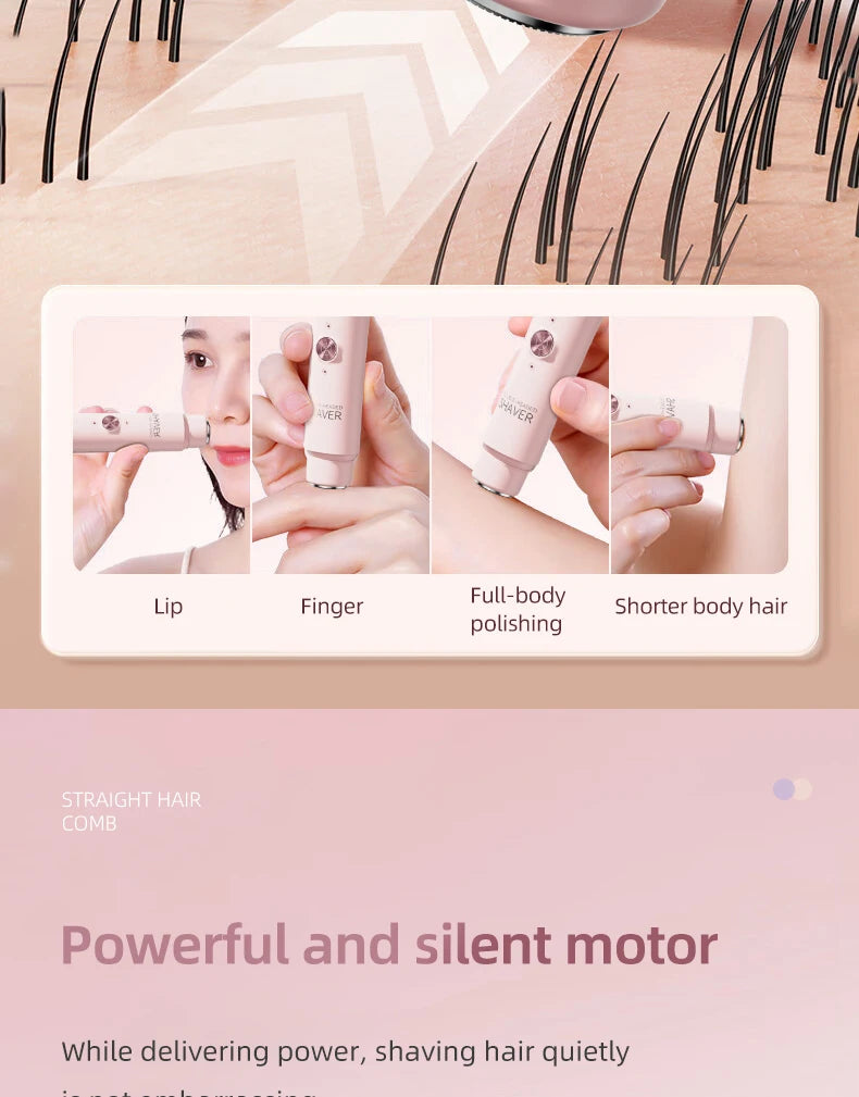 Double-Head Electric Epilator – Rechargeable Painless Hair Remover for Women