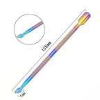 1pc Stainless Steel Dead Skin Remover – Double-Ended Cuticle Pusher & Nail Art Cleaner Tool