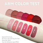 MLSMILE 6-Color Velvet Matte Lip Glaze – Waterproof, Long-Lasting, Non-Stick Lip Tint