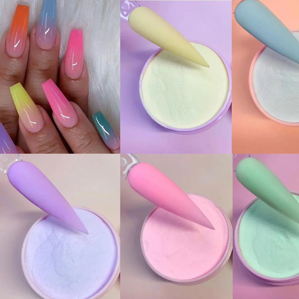 Pastel Colours Acrylic Powder Collection – 1oz (28g) Dip Powder Pots, 40 Color Acrylic Nail Set