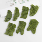 Natural Jade Comb Gua Sha Scraping Massage Tool