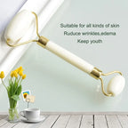 Double-Headed White Jade Facial Roller – Natural Stone Massage Tool