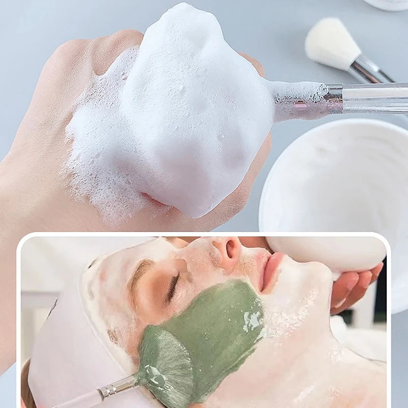 Portable Facial Cleansing & Massage Brush – Soft Bristles, Face & Mask Applicator