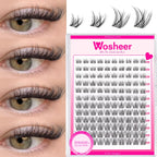 WOSHEER Natural Cluster Lashes – Volume Mixed Eyelash Extensions