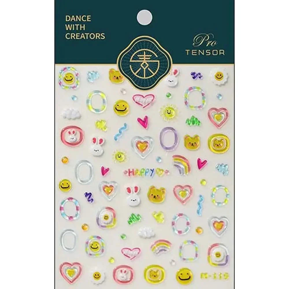 5D Cartoon Nail Art Stickers – Jelly Dessert Bear & Rabbit Decals