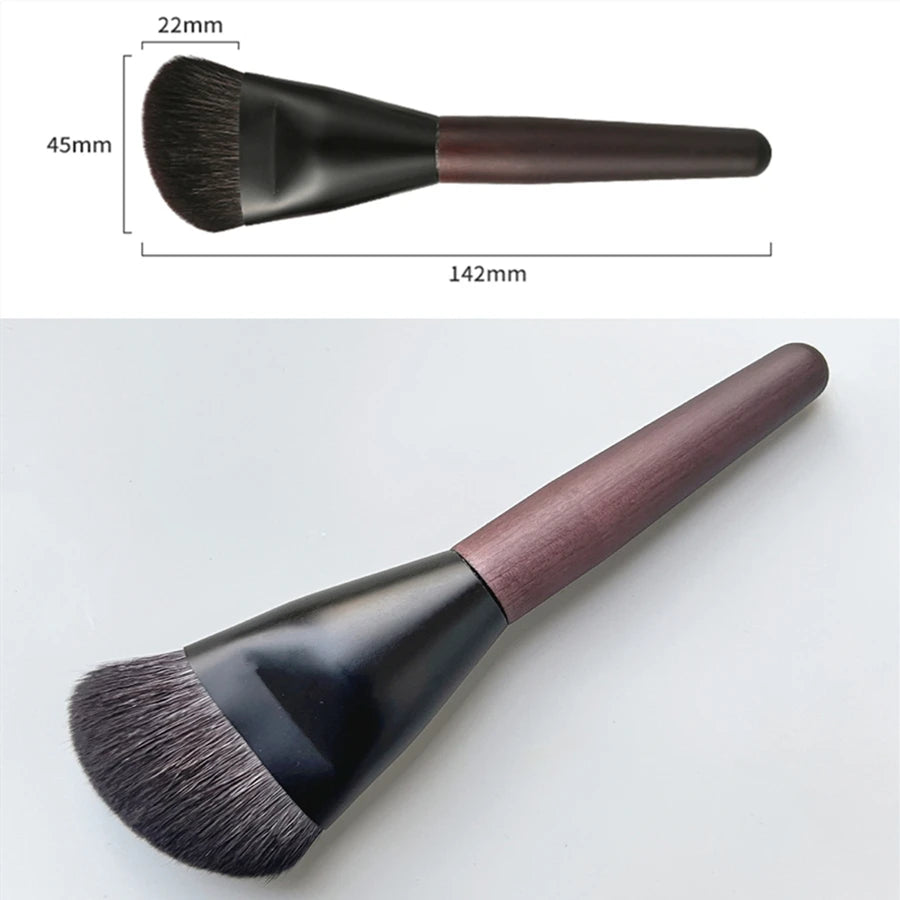 Shaped Contour & Foundation Brush – Multifunctional Goat Hair Makeup Tool