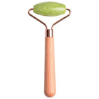 Xiuyan Jade Facial Massage Roller – Wooden Handle Barbed Stick